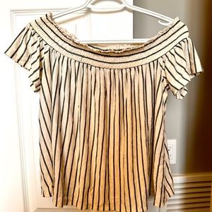 Striped top, optional off the shoulder